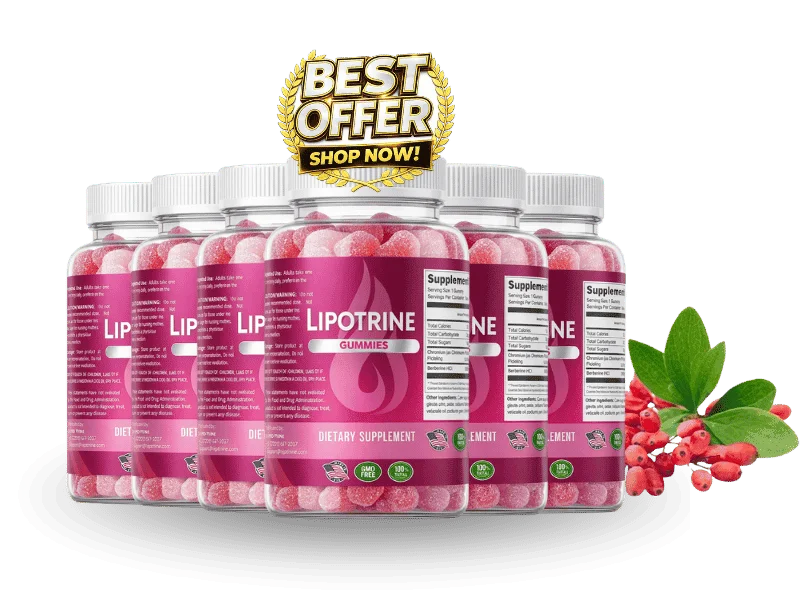 LipoTrine Official Website LipoTrine 6 bottle best offer gummies package for 180-day weight support